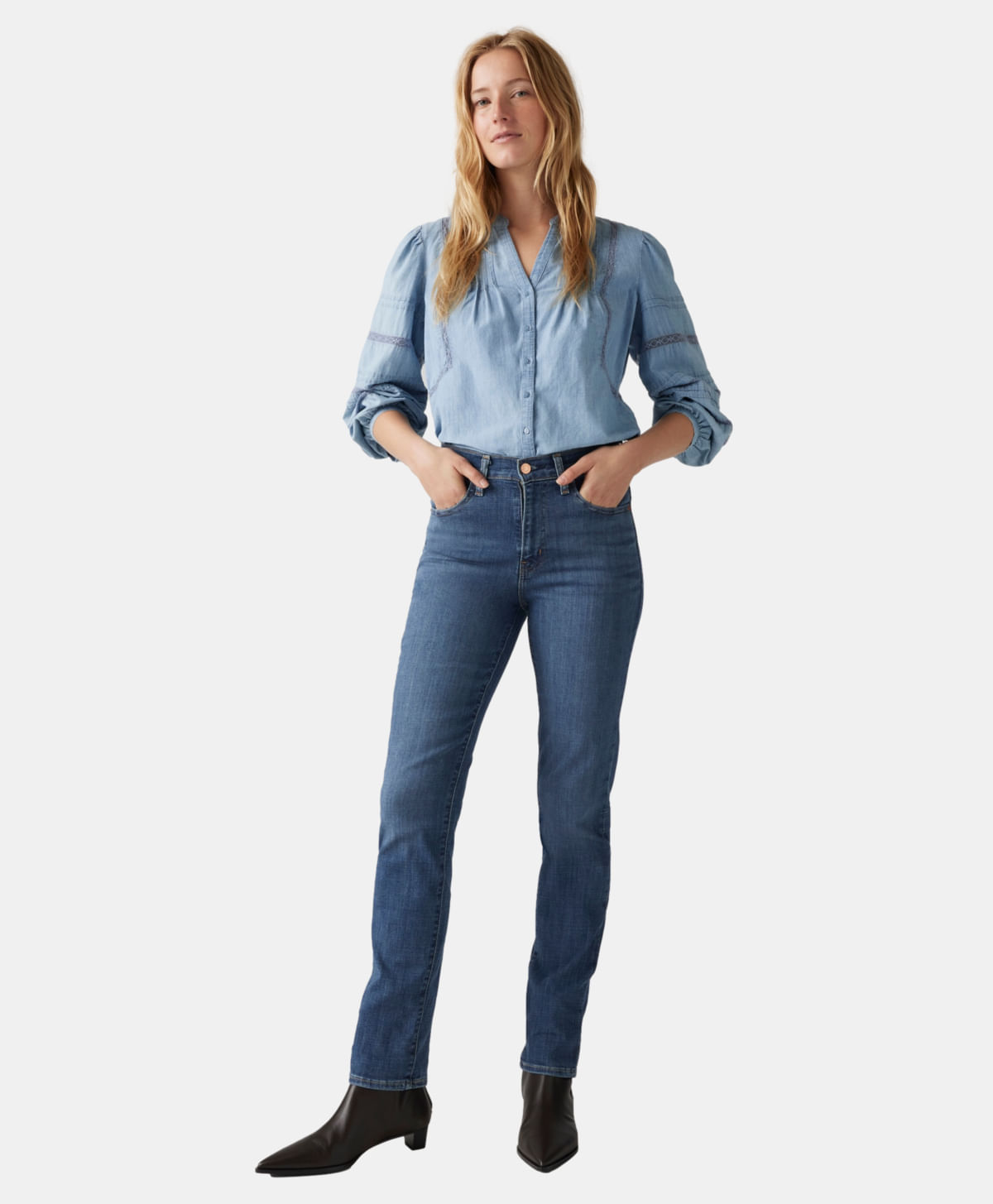 724® High-Rise Straight Jeans Levi's® — Azul · 18883-0238