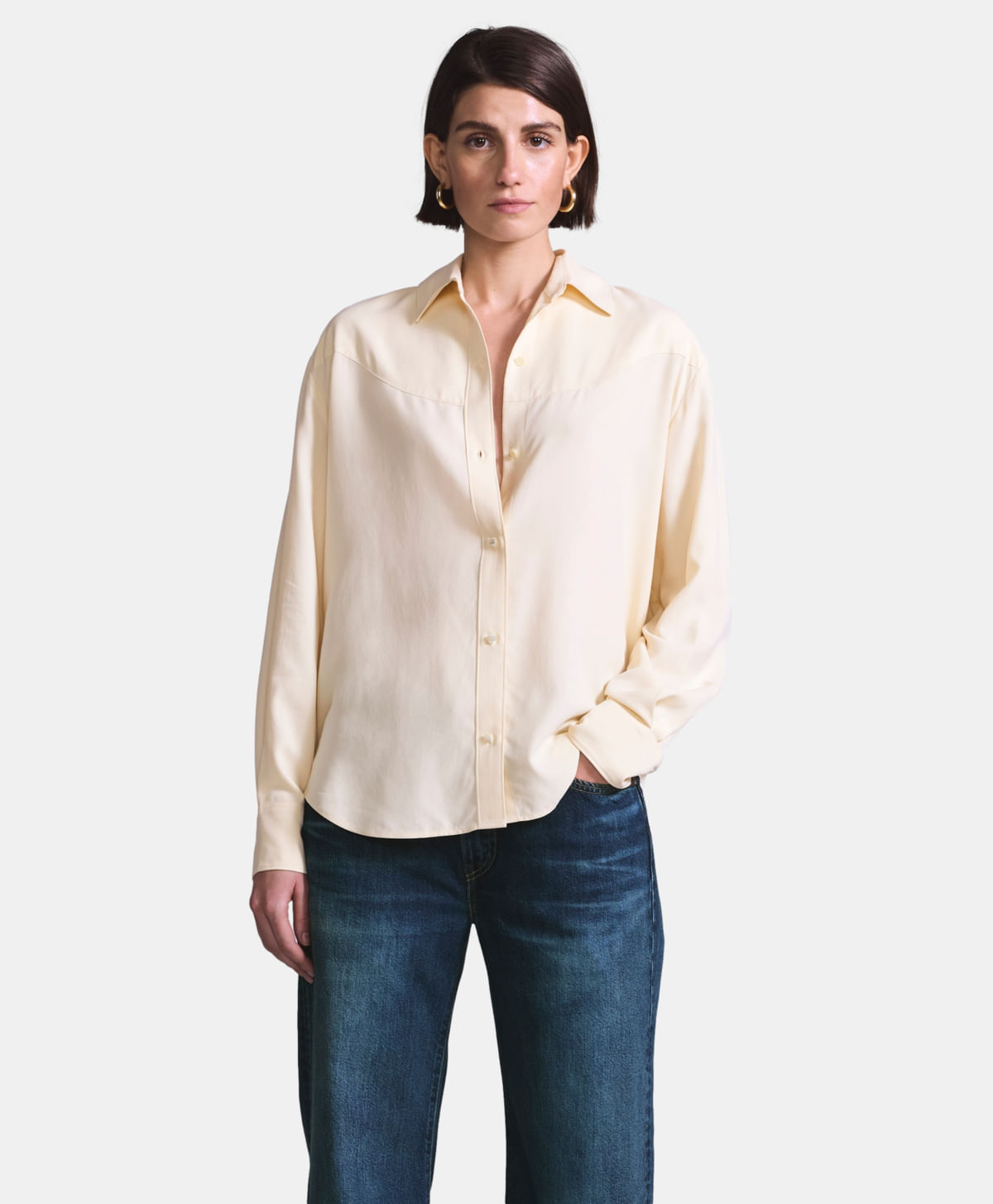Camisa Rider Seda Blue Tab Levi's® — Beige · 004TS-0000