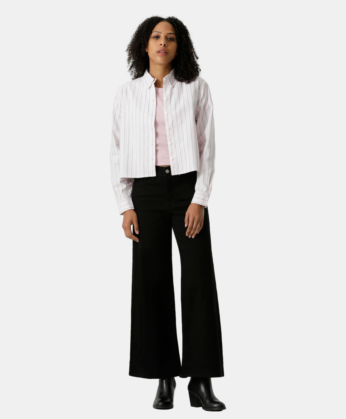 318® Shaping Wide Leg Jeans Levi's® — Negro · 001PZ-0005