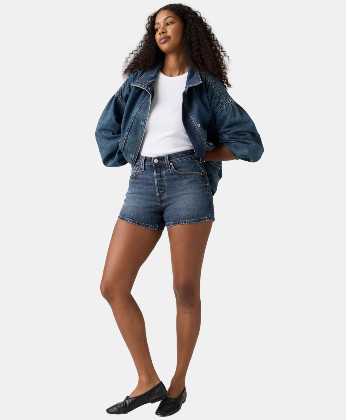 501® Short Curve Levi's® — Azul Oscuro · 005DP-0015