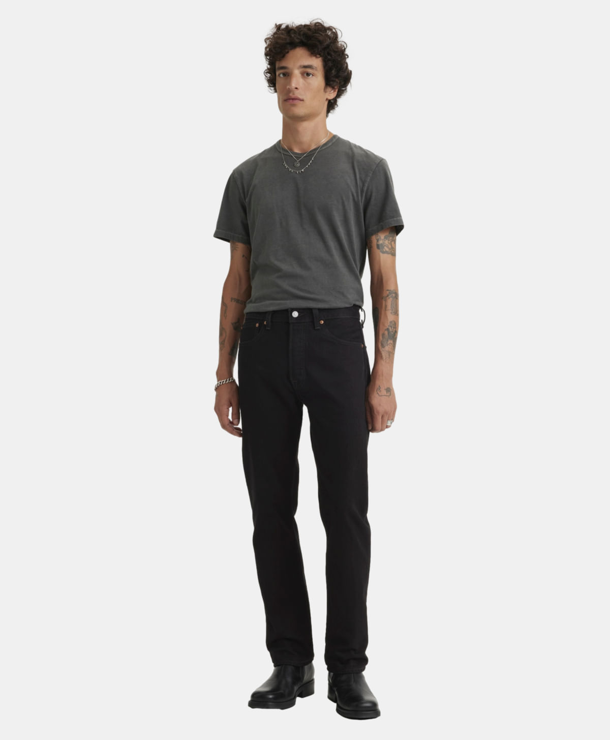 Jeans Straight Hombre Mezclilla Negro 501® Levi's · 00501-0660
