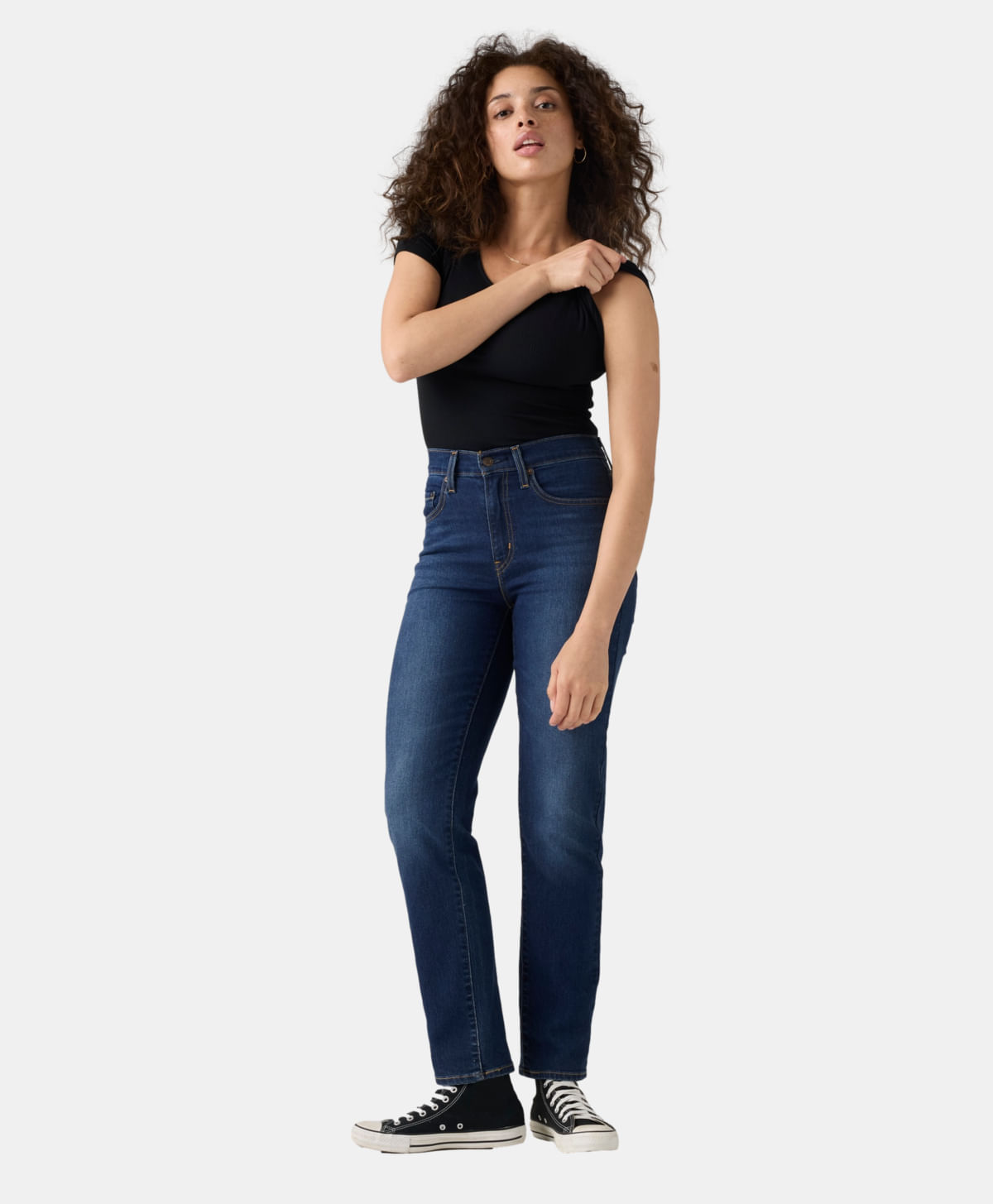 Jeans Levi's 724 High-Rise Straight para mujer, azul (−60%)