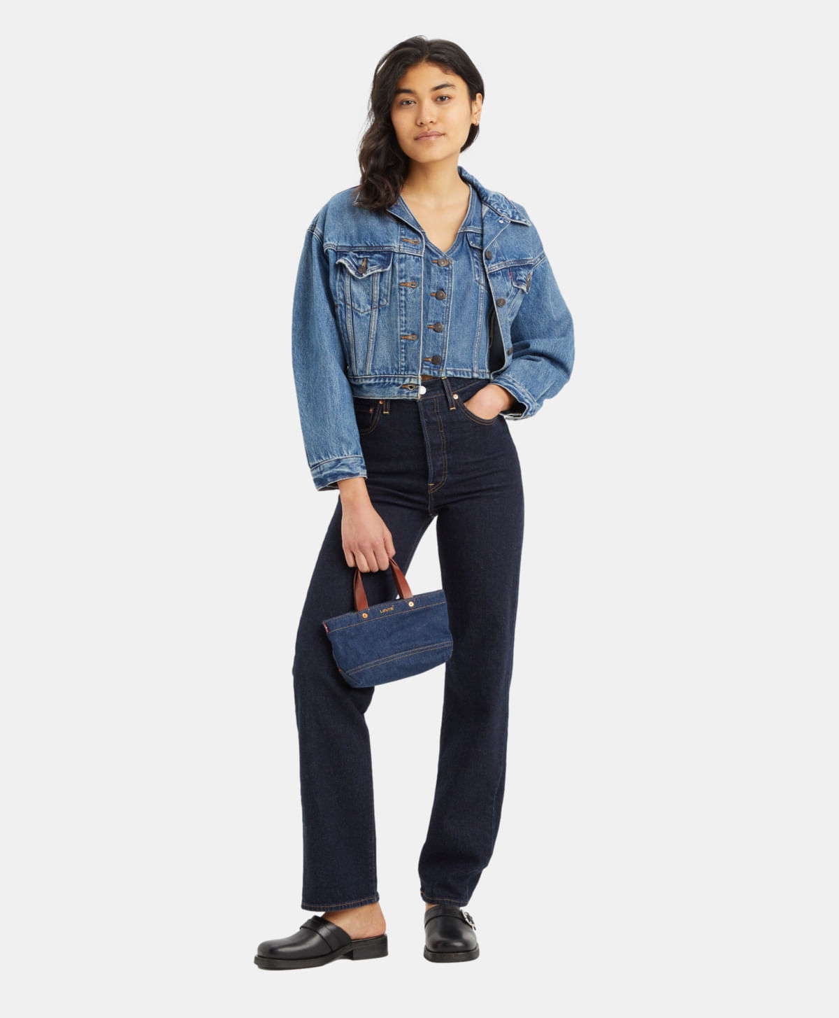 Jeans Ribcage Full Length Levi's® — Azul Oscuro · 79078-0014