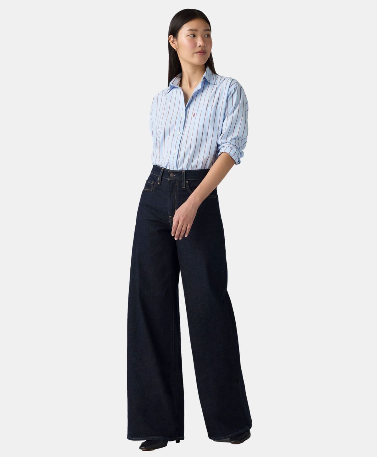 728 High Rise Wide Leg Jeans Levi's® — Negro · 0039B-0001