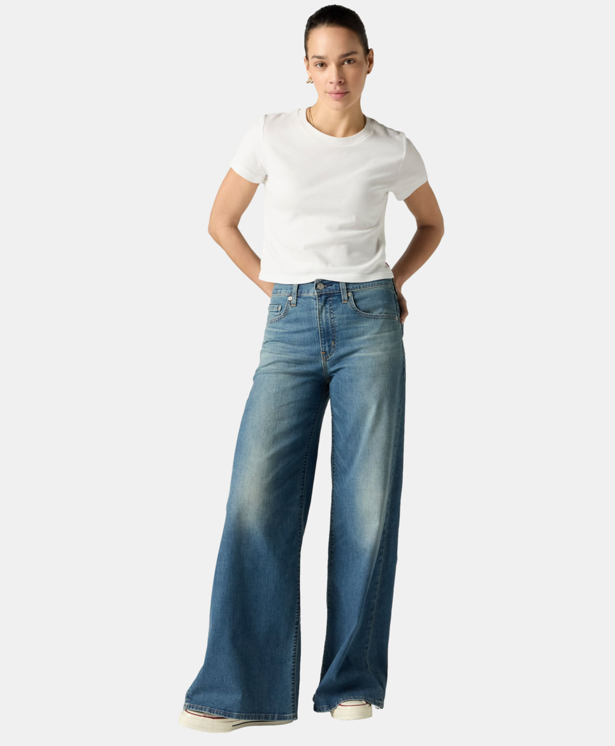 728® High Rise Wide Leg Jeans Levi's® — Azul Medio · 0039B-0007